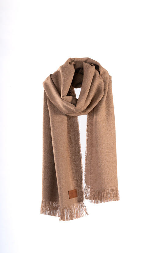 Chalina Bufandón Llama Refinada Tejido Picote