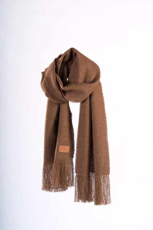 Chalina Bufandón Llama Refinada Tejido Tramado