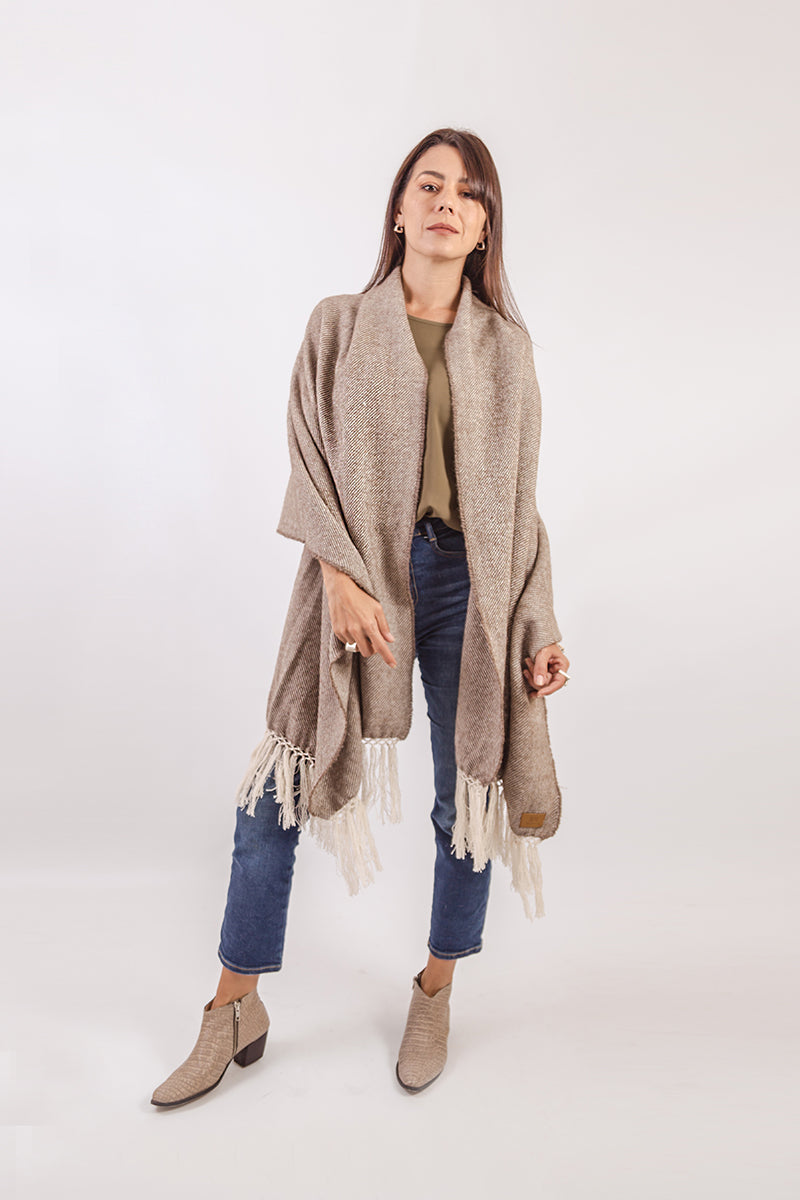 Ruana sarga llama y algodon