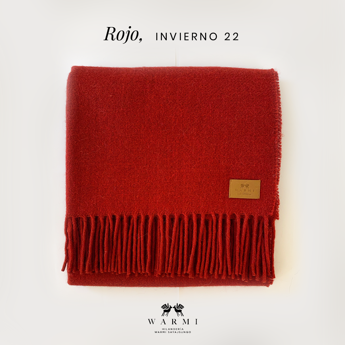 Mantón individual de llama y oveja
