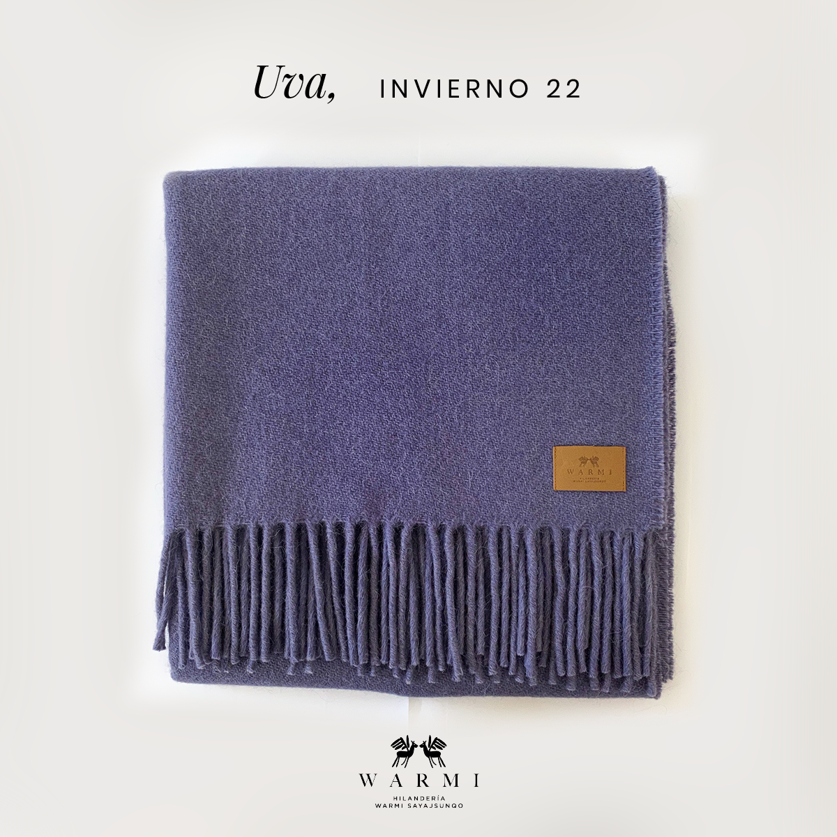 Mantón individual de llama y oveja