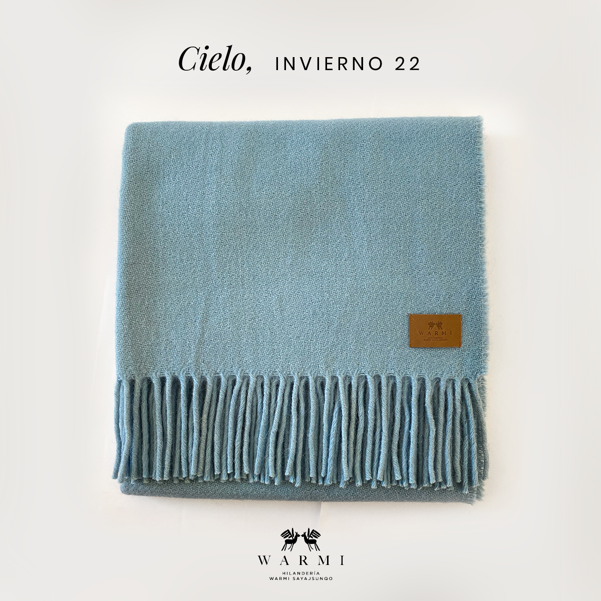 Mantón individual de llama y oveja