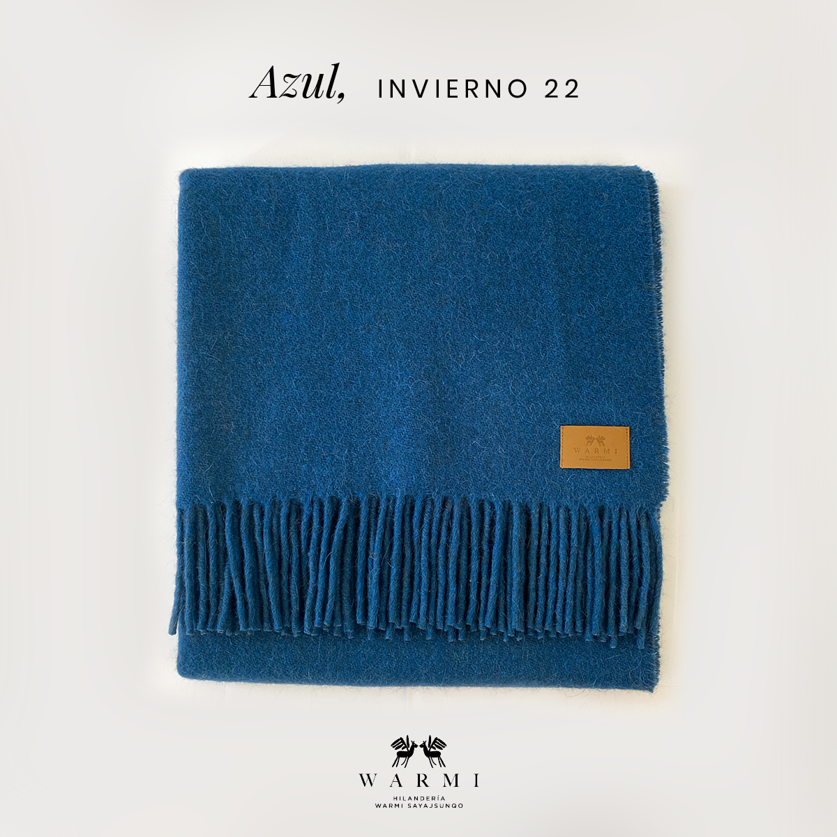 Mantón individual de llama y oveja