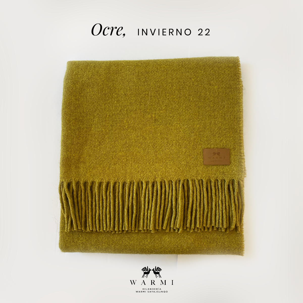 Mantón individual de llama y oveja