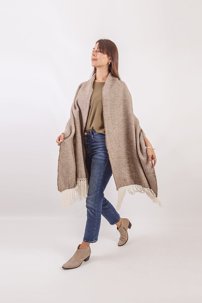 Ruana sarga llama y algodon