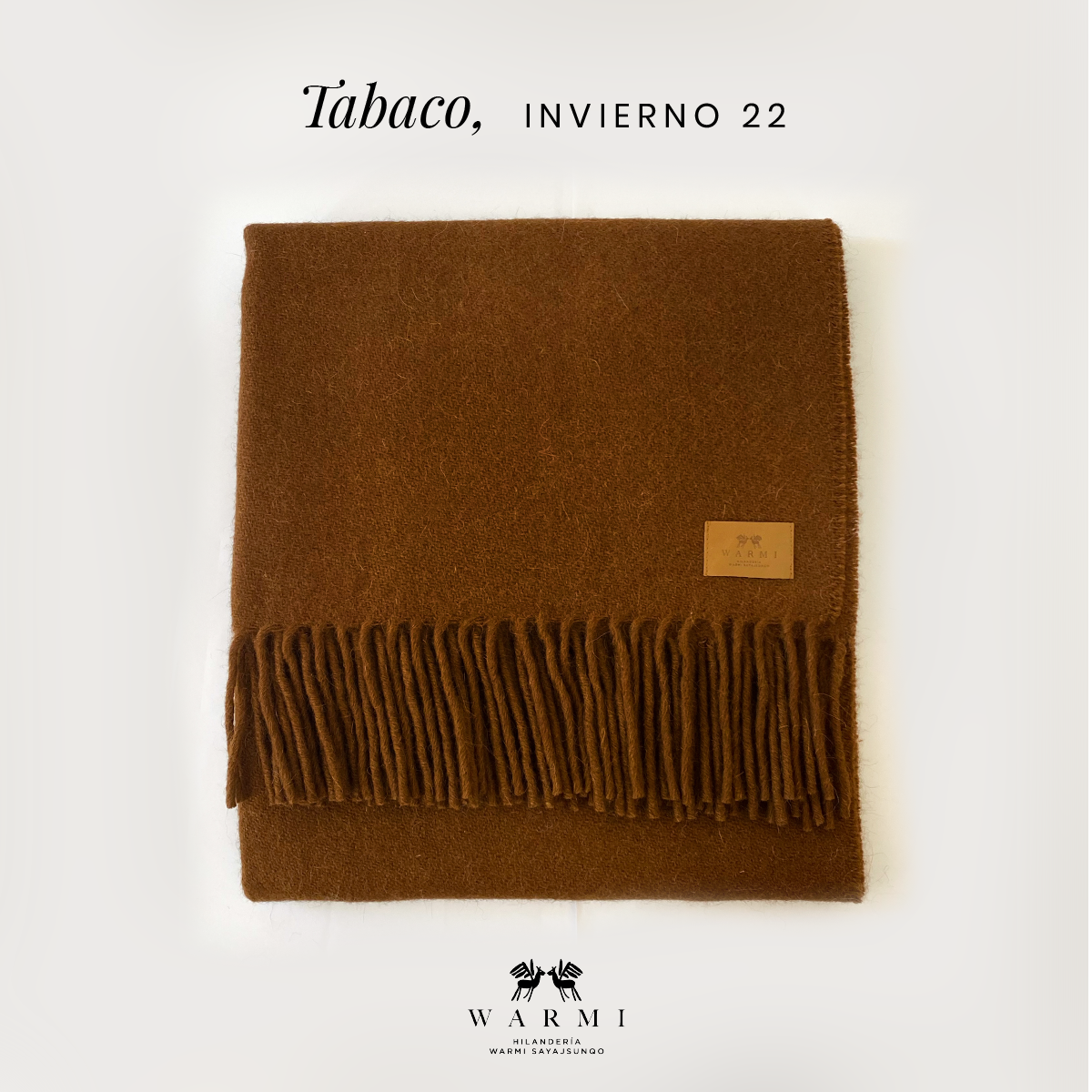 Mantón individual de llama y oveja